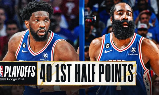 Joel Embiid (19 PTS) & James Harden (21 PTS) Score 40 Points In 1st Half Of Game 4!