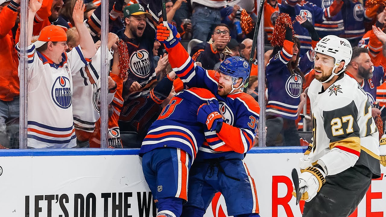 Foegele has the Oilers first shot...and the first goal!