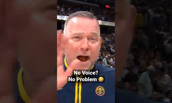 “Hi Mom!” - Mike Malone Has No Voice After Nuggets Game 5 Win😂 | #Shorts