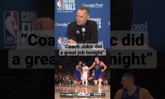 “Coach Jokic Did A Great Job Tonight” - Michael Malone On Jokic’s Late-Game Call! 😂 | #Shorts