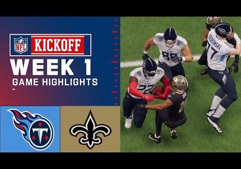 Titans vs Saints Week 1 Simulation Highlights (Madden 24 Rosters)