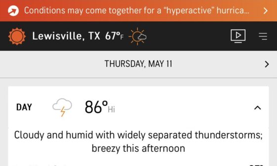 Was checking the weather because I wanted to ride my motorcycle and this caught my eye.