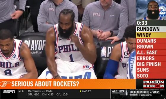 Brian Windhorst: "The Sixers have not shown an appetite to pay [James] Harden the max... There's been a very hard rumor out there in the NBA about Harden's intent to go back to Houston and it makes you wonder if it's being sold a little bit too hard."