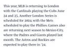 [UK Phillies] PHILLIES FANS GET YOUR PASSPORTS READY!! 2024 PHILLIES V METS…….. LONDON???!!!! Article from @SInow today!!