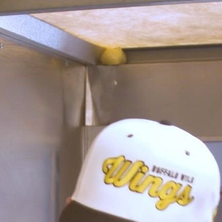 Buffalo Wild Wings on Instagram: "@brock.purdy13 cooked up our unexpectedly great burgers and handed them out to fans at the #NFLDraft. what a journey he’s been on."