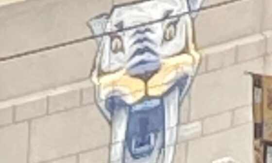 Is there a story to the painting of the logo on the side of Bridgestone Arena?