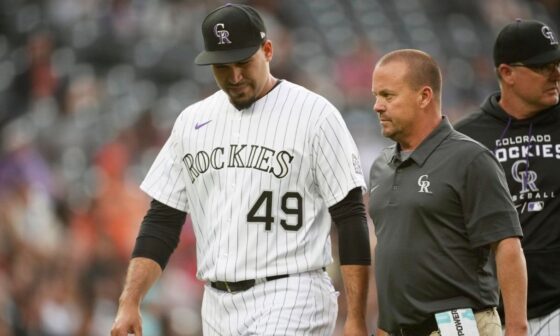 Rockies' Senzatela out at least 2 months with UCL sprain