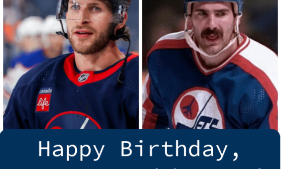 Today we wish a happy birthday to 80s Jet Dave Babych and current Jet Jansen Harkins!