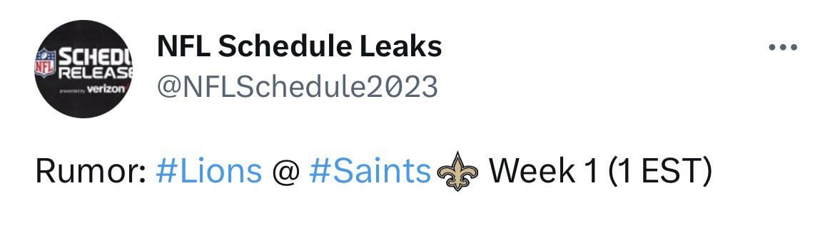 Not saying this is remotely true, but how would you feel if this was our season opener