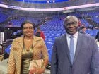 [Mangano] Joel Embiid’s parents Thomas and Christine absolutely beaming tonight ahead of Joel being presented with the MVP
