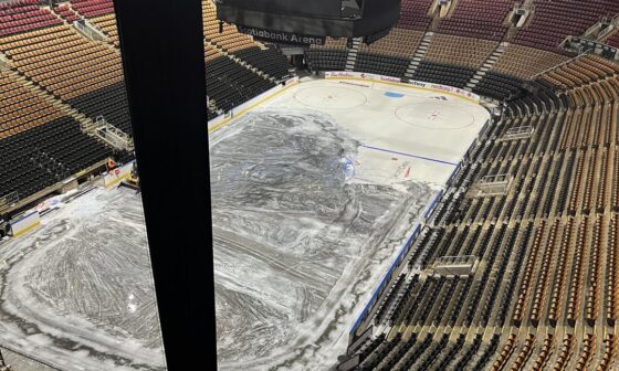 Weird to see the ice being removed