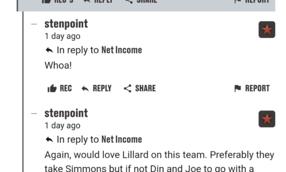 Net income believes dame to the nets is real