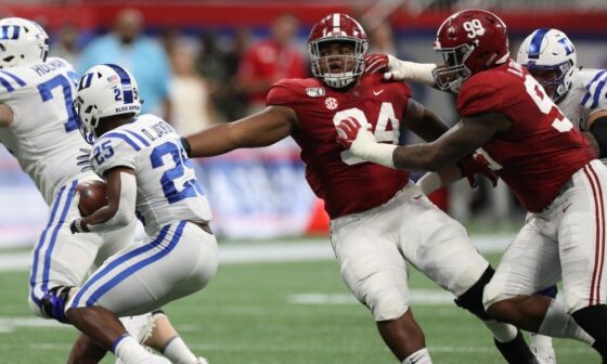 The Bills didn’t draft a DT this year. Instead, they signed Alabama DT DJ Dale after the draft concluded, and they may have found a real player here. A 3 year starter at Alabama, Dale put up some nice numbers on a loaded Crimson Tide defense.