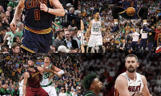 Cavs Legend Kevin Love is now 4-0 vs the Boston Celtics in the playoffs