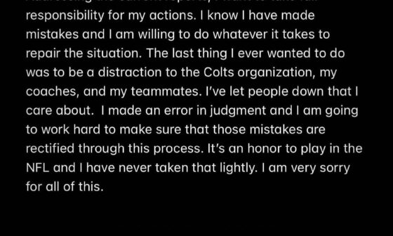 Isaiah Rodgers Statement