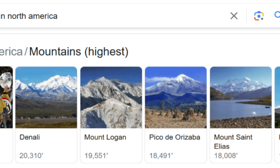 I just googled "highest peak in north america"