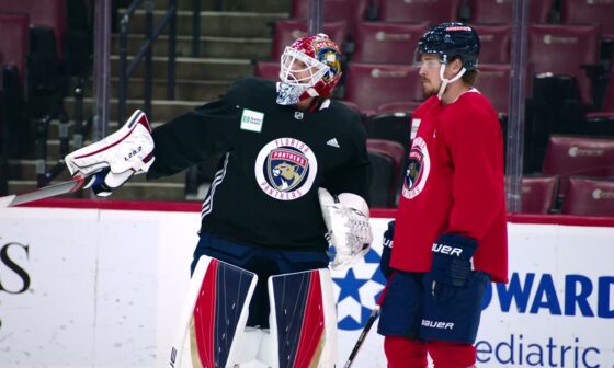 Bobrovsky at practice | 2023 Quest for the Stanley Cup