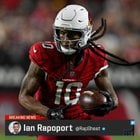 [Rapoport] Former #AZCardinals WR DeAndre Hopkins is set to visit the #Patriots next week, sources say. This is after his #Titans visit, as Hopkins’ free agent market heats up. New England could add a top pass-catcher for Mac Jones.