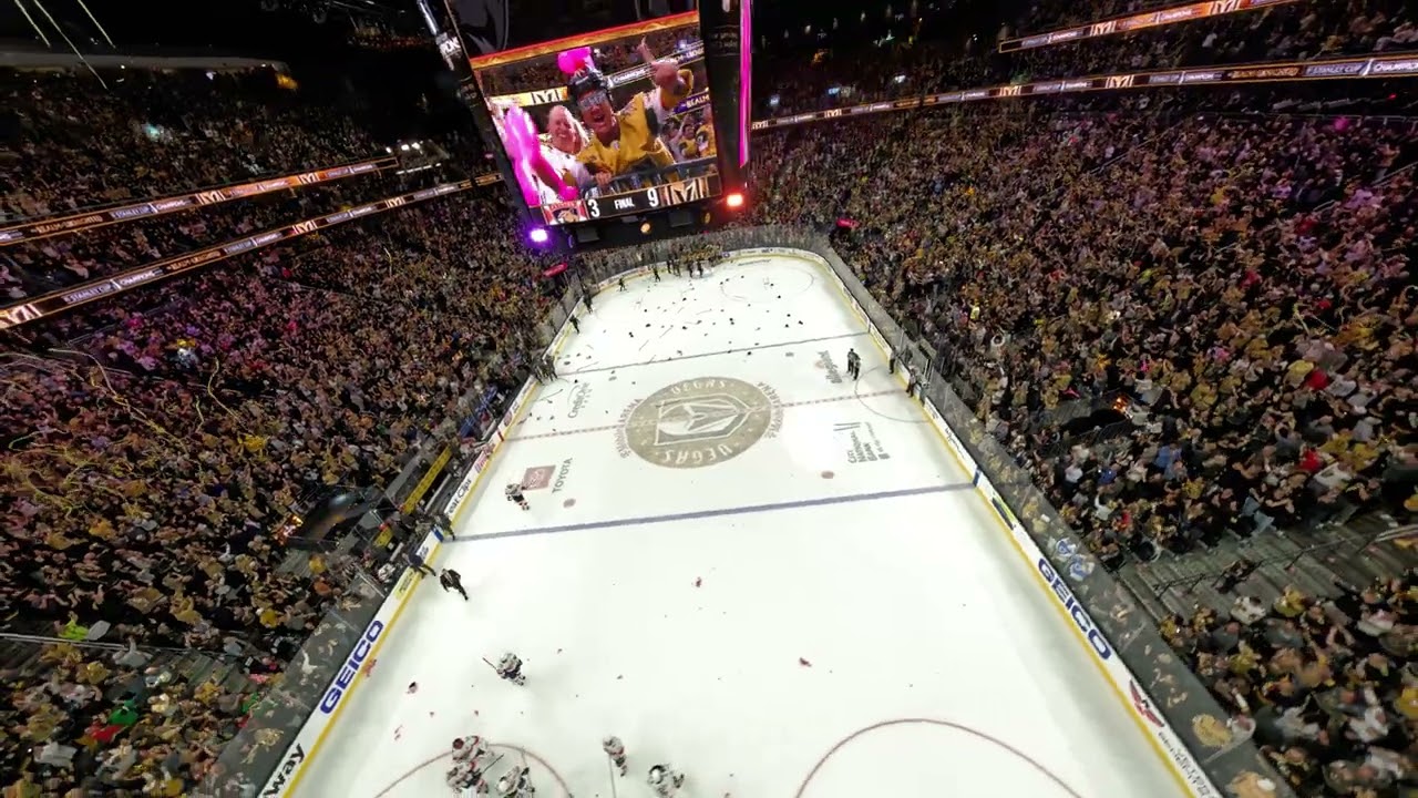 Epic Drone Footage of Golden Knights Stanley Cup Celebration