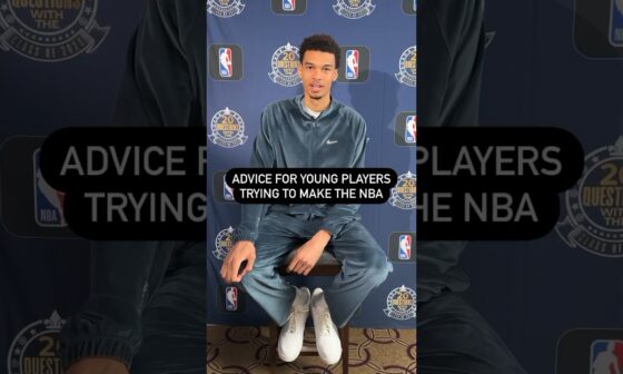 Victor Wembanyama gives advice to the next generation of NBA hopefuls! 📝| #Shorts