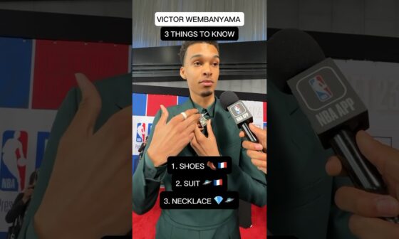Victor Wembanyama breaks down the top 3 features of his #NBADraft fit! 🇫🇷| #Shorts