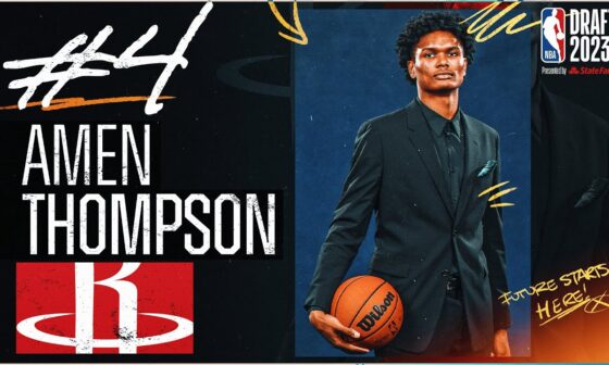 Amen Thompson Goes #4 Overall In The 2023 #NBADraft