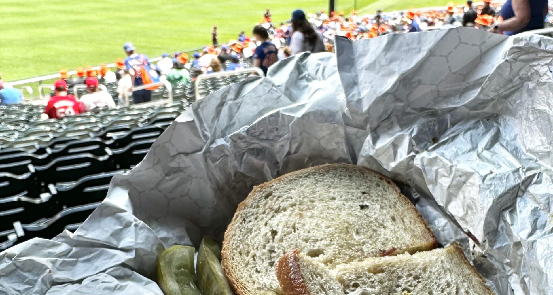 40 years of Mets fandom, but living on the west coast for the last 30… first game at home since 1992 and doing it right.