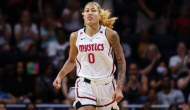 Mystics center Shakira Austin to miss at least three weeks with hip strain after scary fall