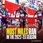 Top distance runners in the NBA for the 2022-23 season: 1) Bam Adebayo 248.6 total miles (9.5 marathons)