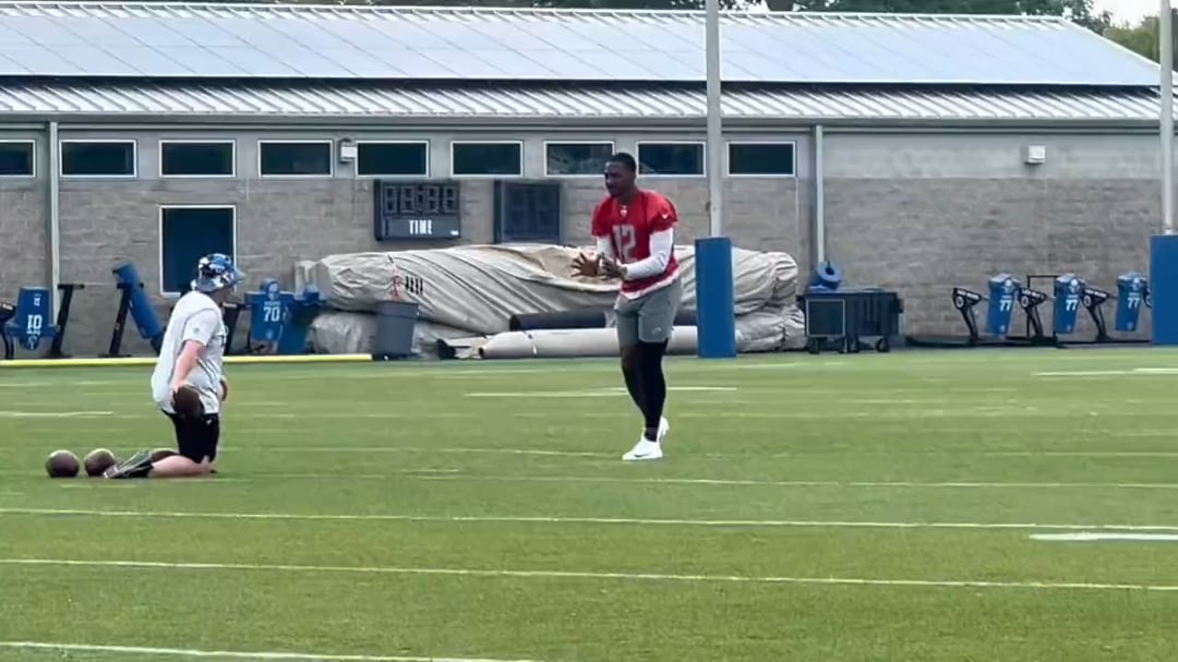 [Bianchi] Rookie Lions QB Hendon Hooker getting some throws in after practice