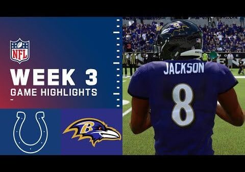 Colts vs Ravens Week 3 Simulation Highlights (Madden 24 Rosters)