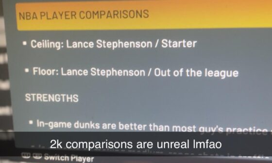 Accurate Lance scouting report on 2k
