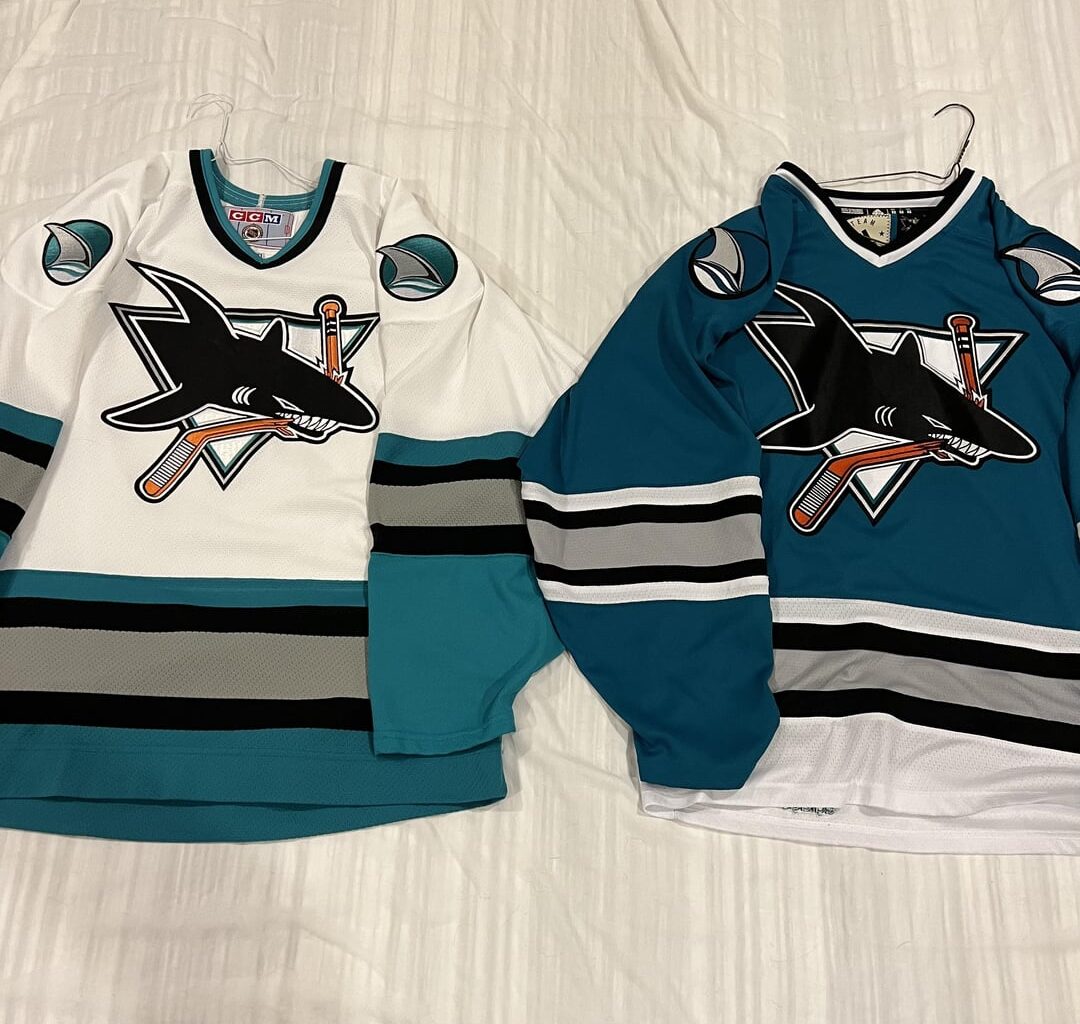 4 Generations of Sharks Jerseys…. My first game was in the 05-06 season