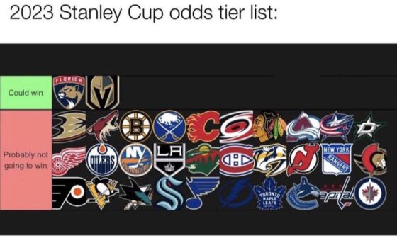 I don’t know, I kinda don’t think Canucks are gonna do it this year. How’s your team doing?