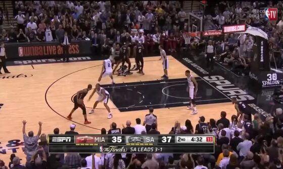 Diaw with the crazy active hands guarding Bosh in Game 5 of the 2014 Finals
