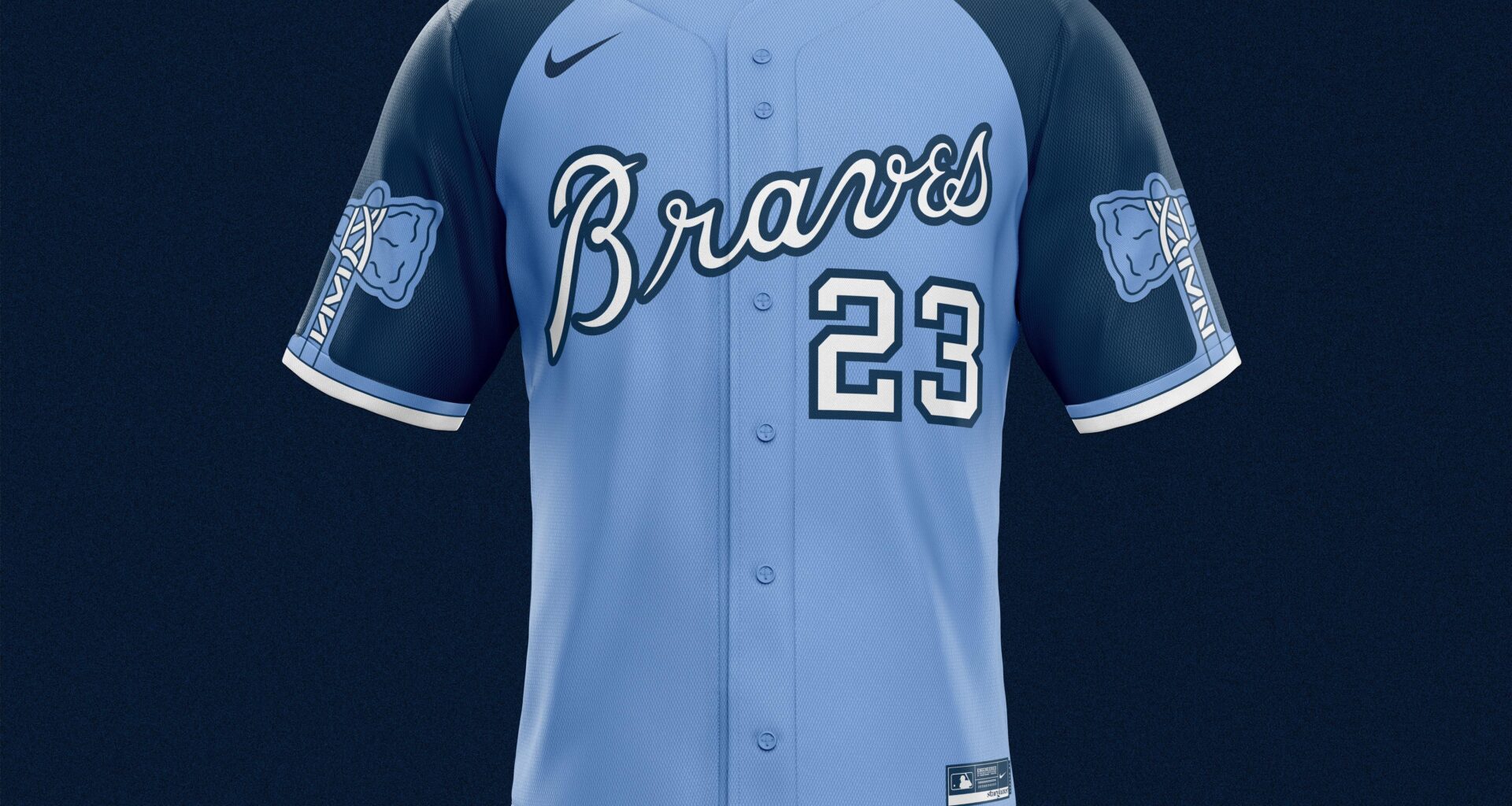 ⚾️🔷🔴 I design a new Atlanta Braves jersey after every series win this season: “Modern Classic - Powder”