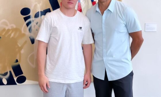 Michkov with Iginla, courtesy of his Instagram story this afternoon