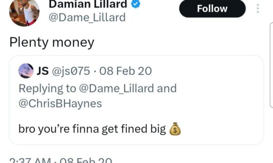 Fun fact, Damian Lillard will make $139,146.60 every 12 minute quarter of NBA action next season