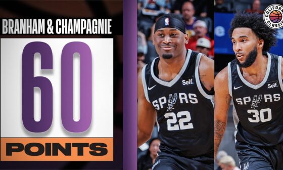 Malaki Branham (32 PTS) & Julian Champagnie (28 PTS) Combine for 60 Points In Spurs W!