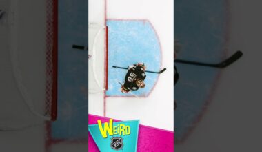 STICK GETS STUCK in goalie's skate! | Weird NHL #shorts