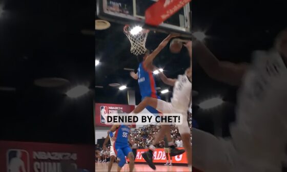Chet Holmgren with the HUGE Block in Transition! ❌ | #Shorts