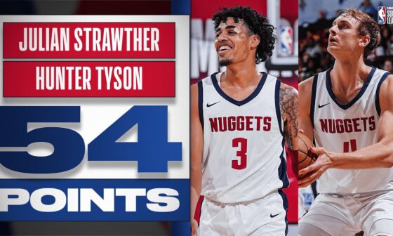 Nuggets Rookies Julian Strawther (23 PTS) & Hunter Tyson (31 PTS) GO OFF In Summer League W!