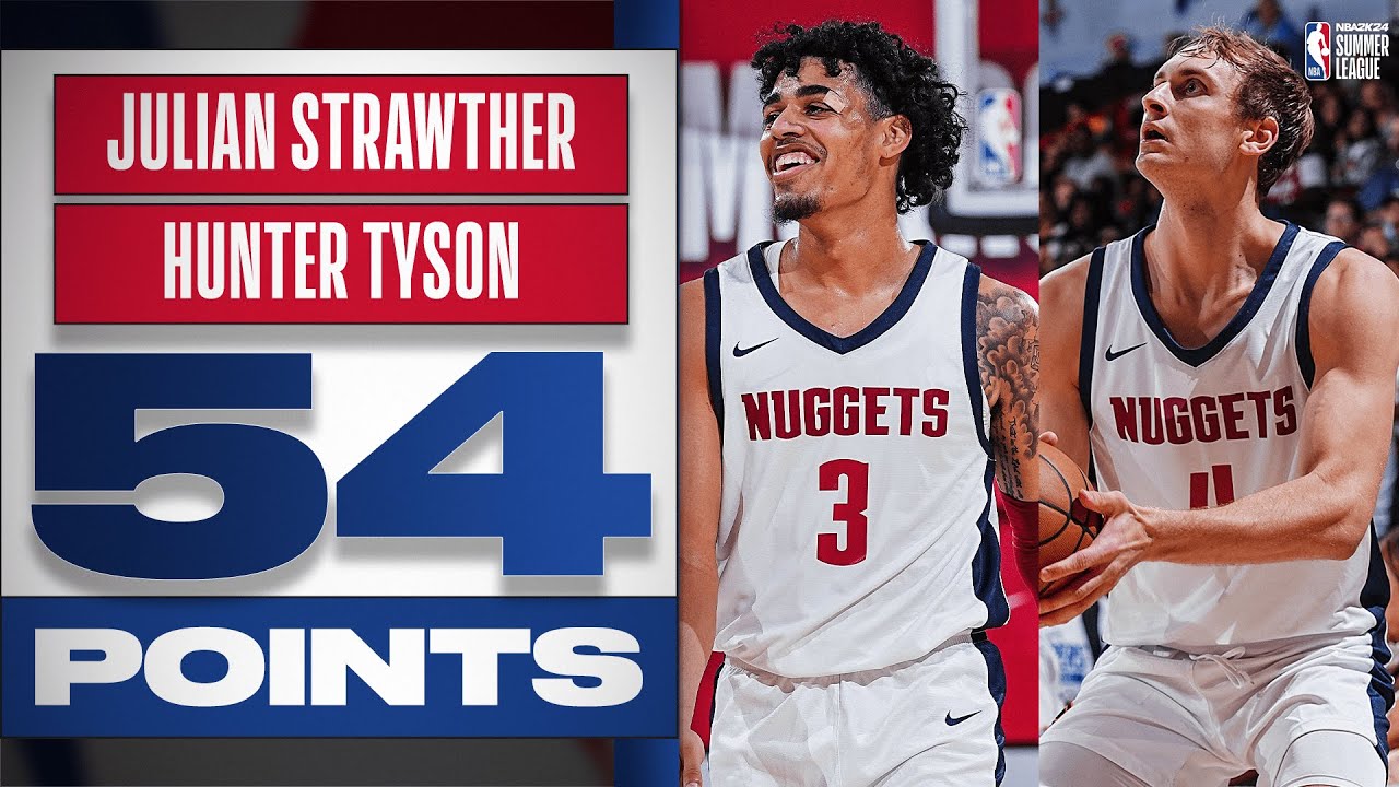 Nuggets Rookies Julian Strawther (23 PTS) & Hunter Tyson (31 PTS) GO OFF In Summer League W!