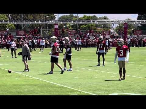 Brock Purdy and Sam Darnold stay after 49ers practice for extra work