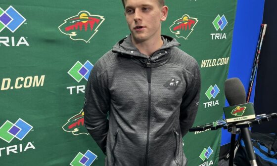 [Smith] Really awesome to see Wild prospect Pavel Novak. Cancer free, got back on ice for first time in December. Not participating fully in development camp due to a lower body injury. But plans to be ready for training camp. “It’s been amazing and kind of emotional for me.”