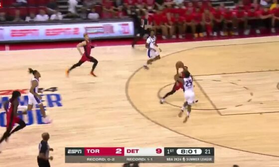 [Highlight] Ausar Thompson gets the steal on one end and throws down a reverse alleyoop on the other!