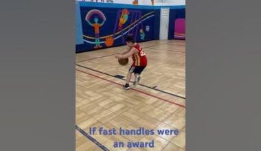 A year ago, he couldn't even dribble or reach the hoop