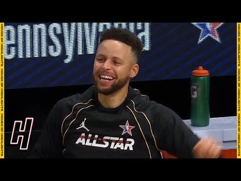 Chris Paul Wins the Jump Ball against Conley & Stephen Curry Loves It - 2021 NBA All-Star Game