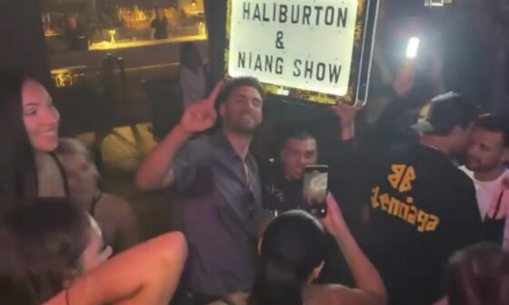 Niang partying with Halliburton