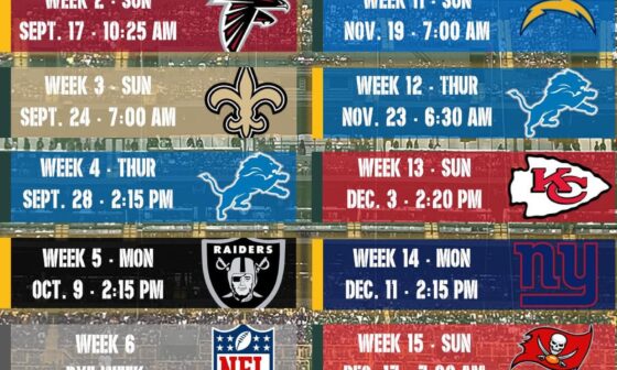 2023 Lock Screen Schedule (Central, Pacific, Mountain, Eastern & Hawaii). Been making these for a few years now for a group of friends and always share here after. Hope you enjoy and GPG!